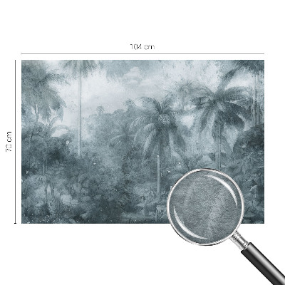 Papier peint panoramique de haute qualité avec un motif de végétation tropicale