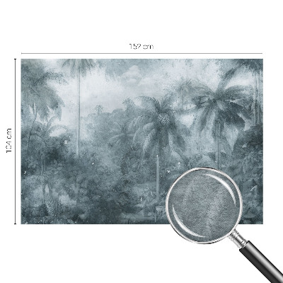 Papier peint panoramique de haute qualité avec un motif de végétation tropicale