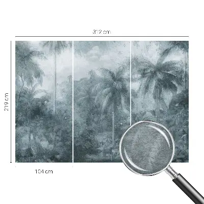 Papier peint photographique sur tissu non tissé végétation tropicale
