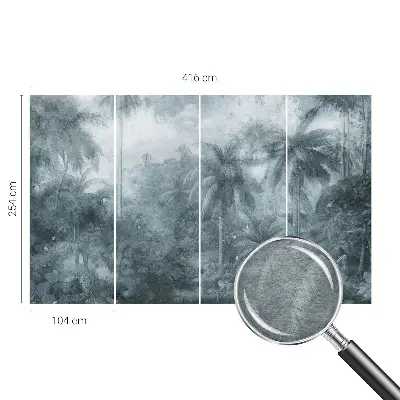 Papier peint photographique sur tissu non tissé végétation tropicale