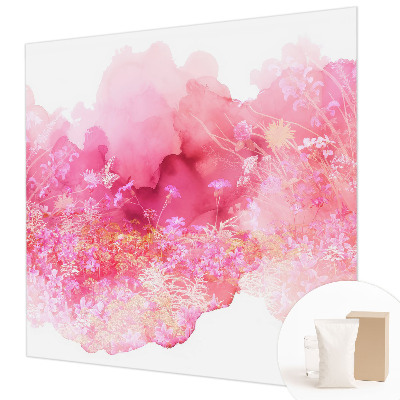 Papier peint panoramique facile à poser avec un motif floral