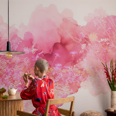 Papier peint panoramique facile à poser Kvetinový vzor