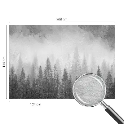 Papier peint photo grand format pour le mur brouillard forestier