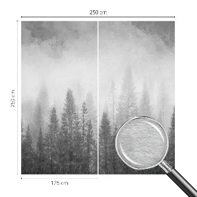 Papier peint photo grand format pour le mur brouillard forestier