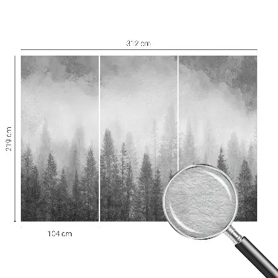 Papier peint photo grand format pour le mur brouillard forestier