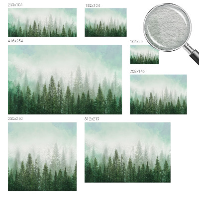 Papier peint photographique avec un motif de loup dans la forêt