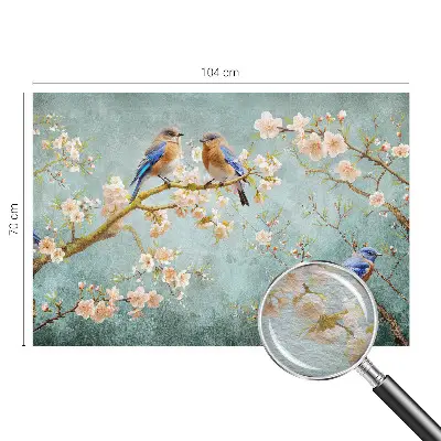 Papier peint photographique intissé oiseaux printaniers