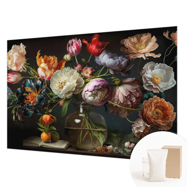 Papier peint photographique sur tissu non tissé bouquet de fleurs