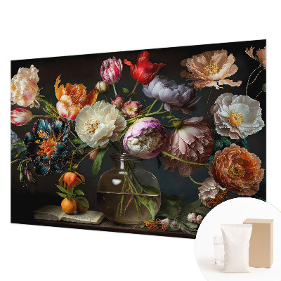 Tapisserie murale avec un motif de bouquet de fleurs