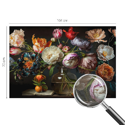 Tapisserie murale avec un motif de bouquet de fleurs