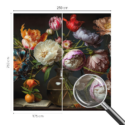 Tapisserie murale avec un motif de bouquet de fleurs