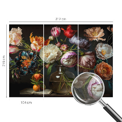 Tapisserie murale avec un motif de bouquet de fleurs