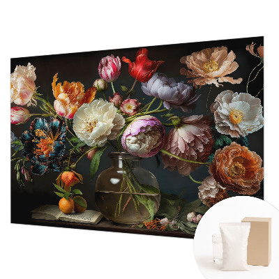 Tapisserie murale avec un motif de bouquet de fleurs