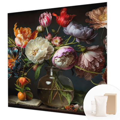 Tapisserie murale avec un motif de bouquet de fleurs