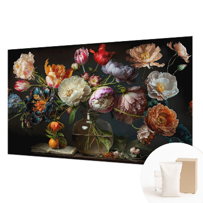 Tapisserie murale avec un motif de bouquet de fleurs