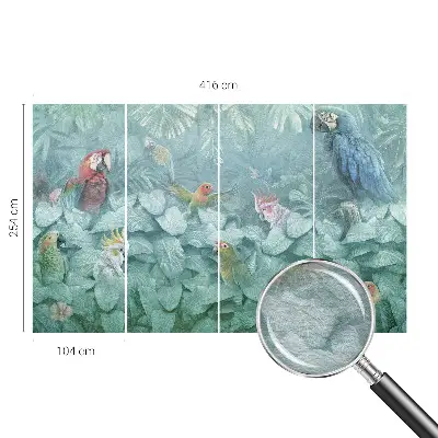 Papier peint intissé imprimé Oiseaux exotiques