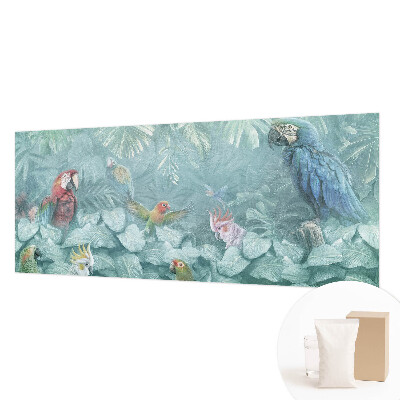 Décoration murale panoramique intissé avec un motif d'oiseaux exotiques