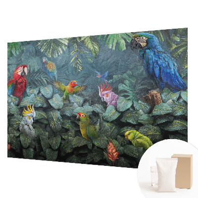 Poster mural panoramique avec un motif de jungle exotique