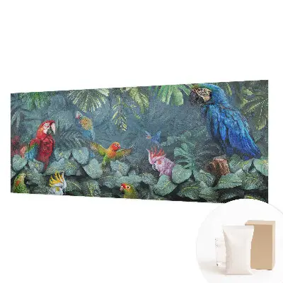 Poster mural panoramique avec un motif de jungle exotique