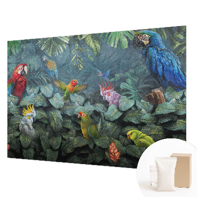 Poster mural panoramique avec un motif de jungle exotique