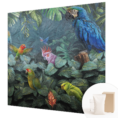 Poster mural panoramique avec un motif de jungle exotique