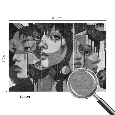 Papier peint photo grand format pour le mur Visages de femmes