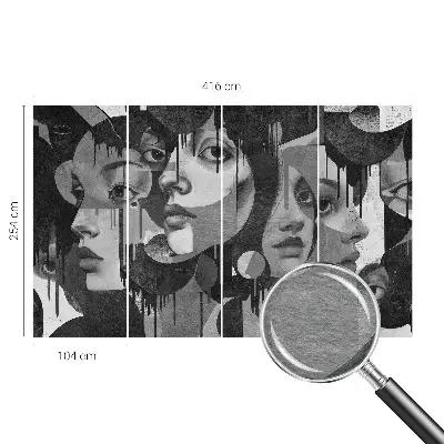 Papier peint photo grand format pour le mur Visages de femmes