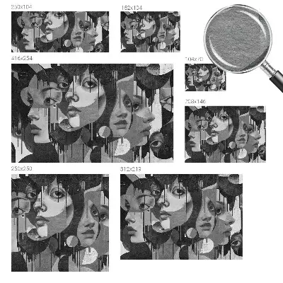 Papier peint photo grand format pour le mur Visages de femmes