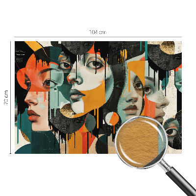 Papier peint chambre moderne Farebné tváre