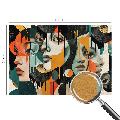 Papier peint chambre moderne Farebné tváre