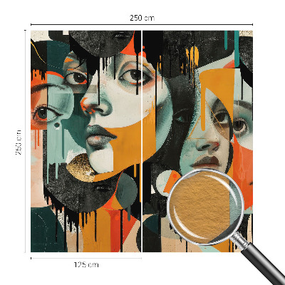 Papier peint chambre moderne Farebné tváre