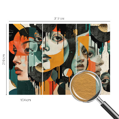 Papier peint chambre moderne Farebné tváre