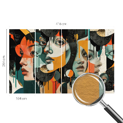 Papier peint chambre moderne Farebné tváre