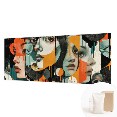 Papier peint chambre moderne avec motifs colorés