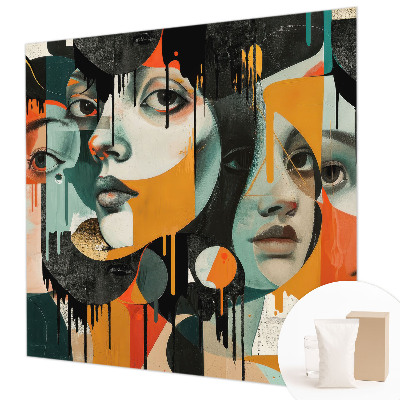 Papier peint chambre moderne avec motifs colorés