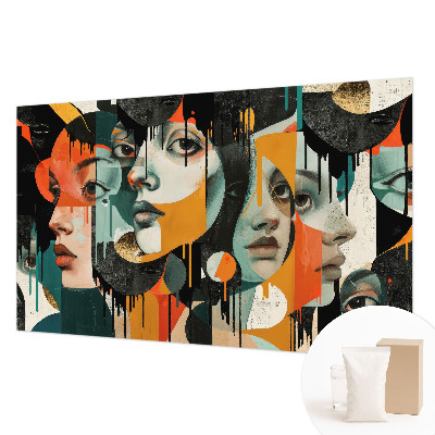 Papier peint chambre moderne avec motifs colorés