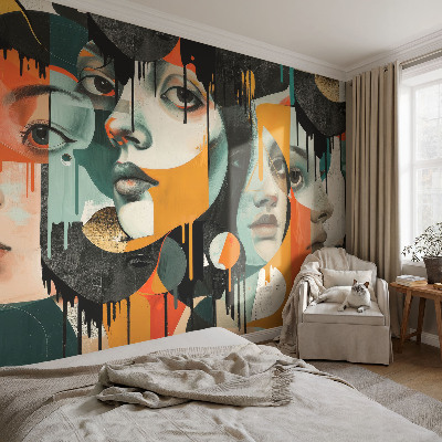 Papier peint chambre moderne Farebné tváre