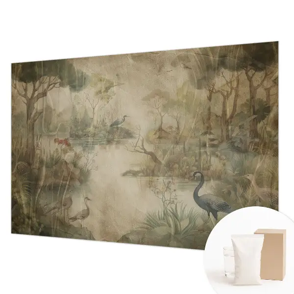 Papier peint photographique sur tissu non tissé scène de forêt