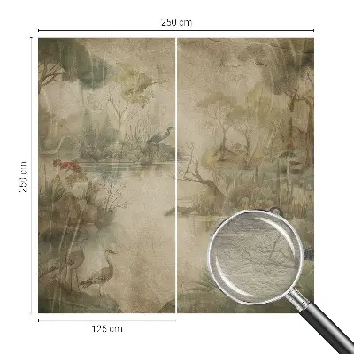 Papier peint photographique sur tissu non tissé scène de forêt