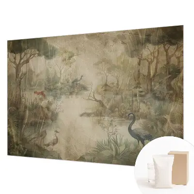 Papier peint photographique sur tissu non tissé scène de forêt