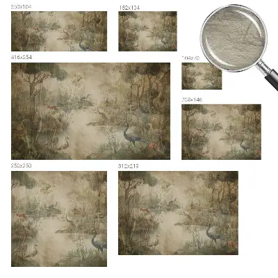 Papier peint photographique sur tissu non tissé scène de forêt