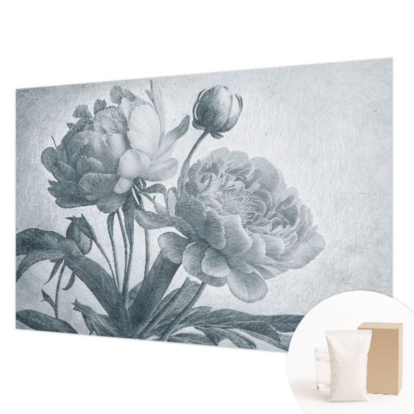 Papier peint panoramique salon à motif floral élégant