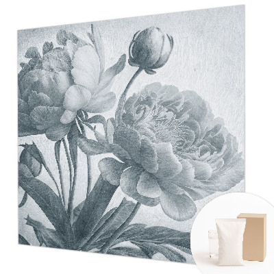 Papier peint panoramique salon à motif floral élégant