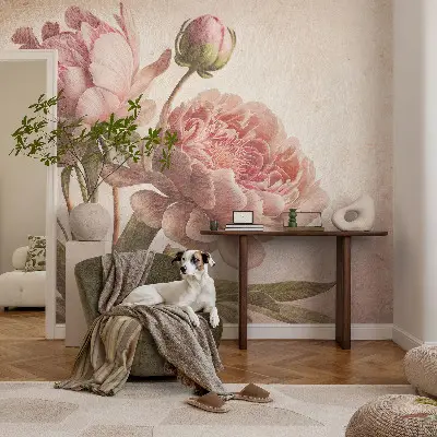 Papier peint intissé imprimé Pivoines délicates