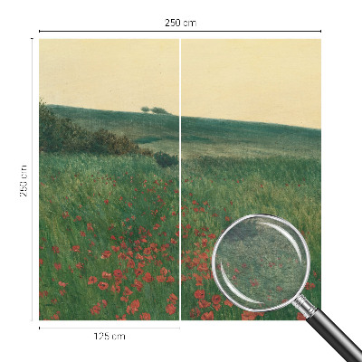 Papier peint panoramique facile à poser Makové polia