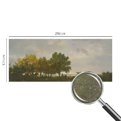 Papier peint photo intissé avec un motif de paysage forestier