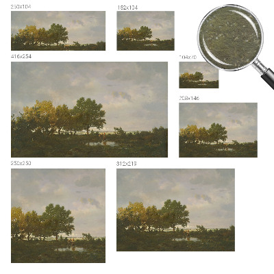 Papier peint photo intissé avec un motif de paysage forestier