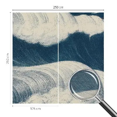 Papier peint photo sur tissu non tissé vagues de la mer