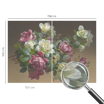 Papier peint photographique sur tissu non tissé élégance florale