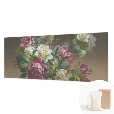 Papier peint photographique salon avec un motif floral élégant